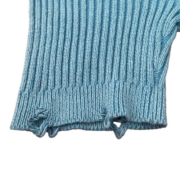 Out From Under Shorts Women Size S Knit Short Turquoise Elastic Waist Distressed - Picture 2 of 9